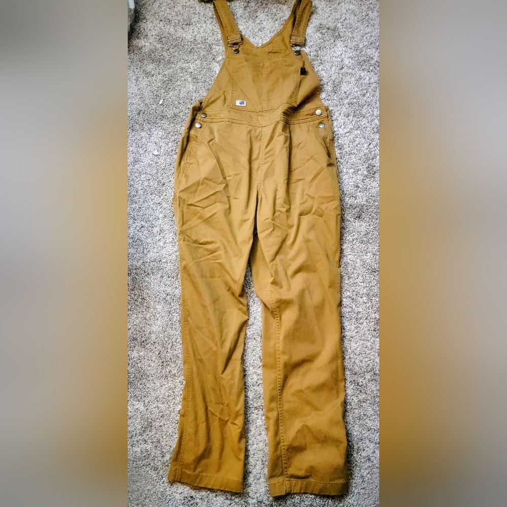 Duluth Trading Co. | 40 Grit Women's Overalls | M Regular | Mustard/Brown